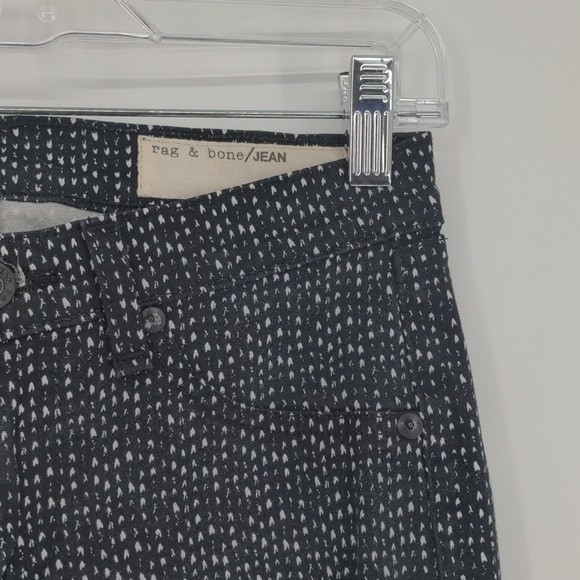 Rag & Bone Women's Legging Size 25 Beachwood Black Speckled Skinny Jean - Picture 6 of 14